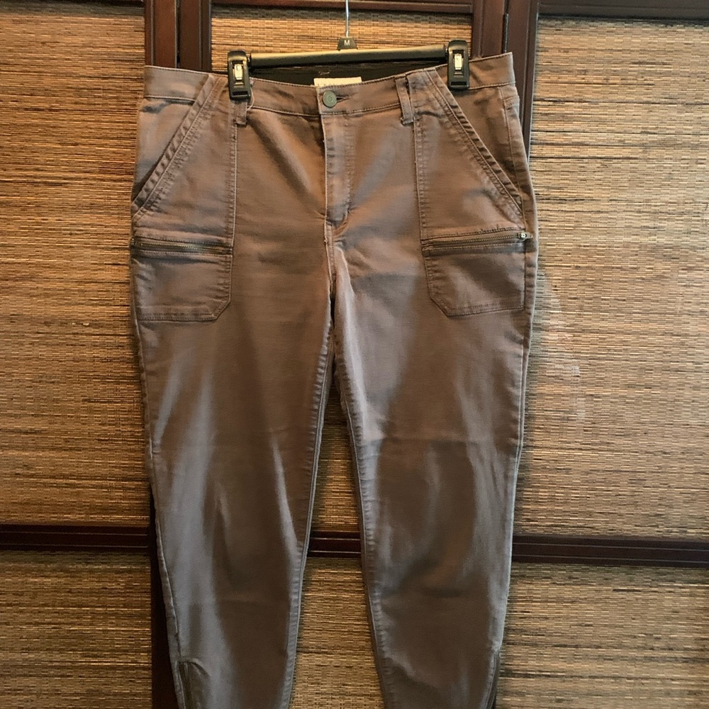 Knox Rose Brown Pants with zipper at ankle